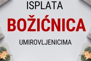 POČINJE ISPLATA BOŽIĆNICA